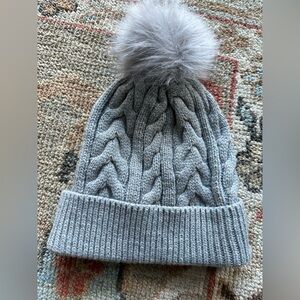 French Connection Gray Knit Beanie